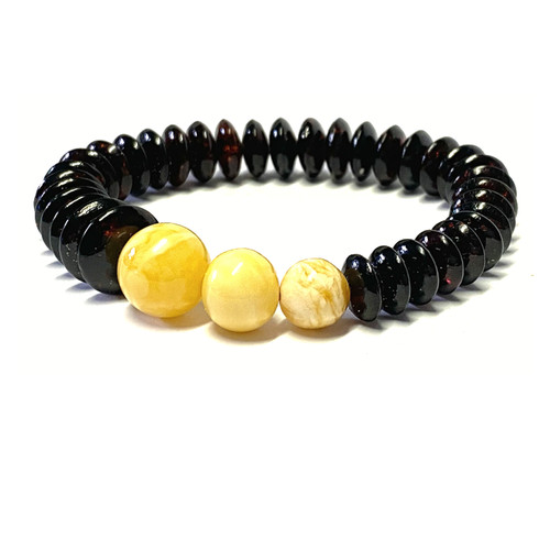 Armband bernstein kugel milky - armband,