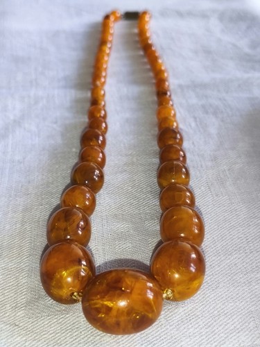 Vintage bernsteinkette - vintage,