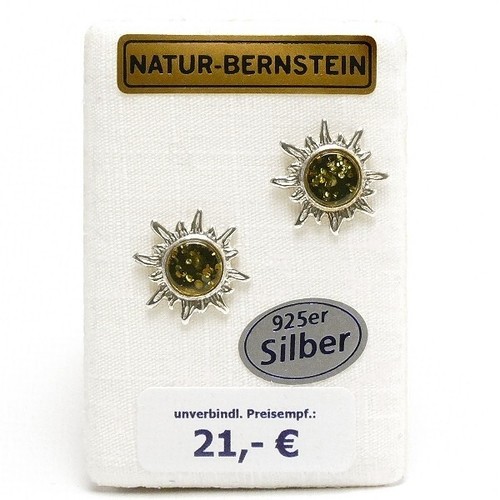 Natur bernstein ohrstecker - bernstein,
