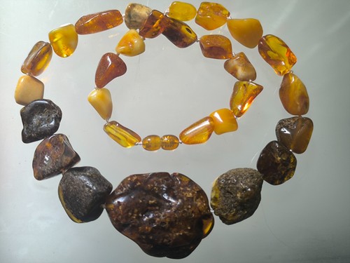 Bernstein kette mit moor - bernstein,