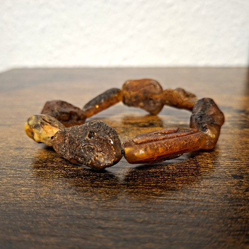 Bernstein armband roh unikat - bernstein,