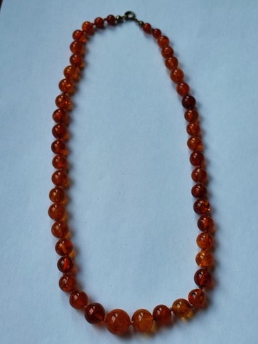 Vintage bernsteinkette - vintage,