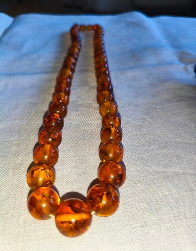 Vintage bernsteinkette - vintage,